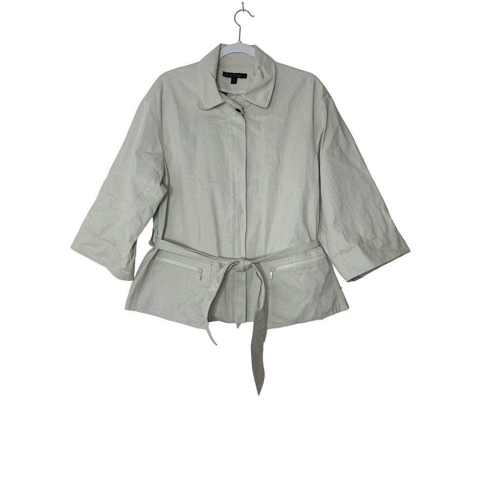 Lafayette 148 Jacket Women Large lightweight Beige Outdoor Packets‎